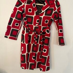 Vintage Helena Red and Black Long Sleeve jacket. Sharp and retro design.